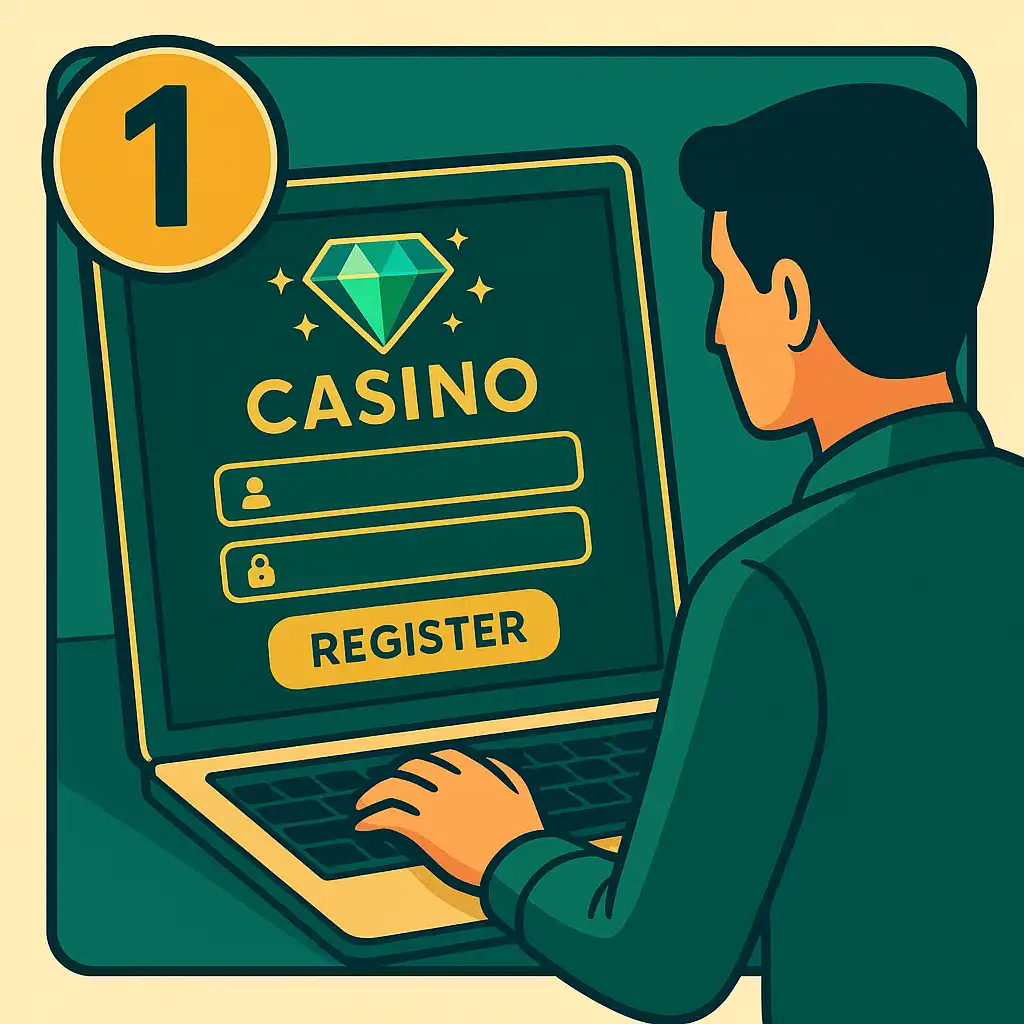 Illustration of step 1: Register an account